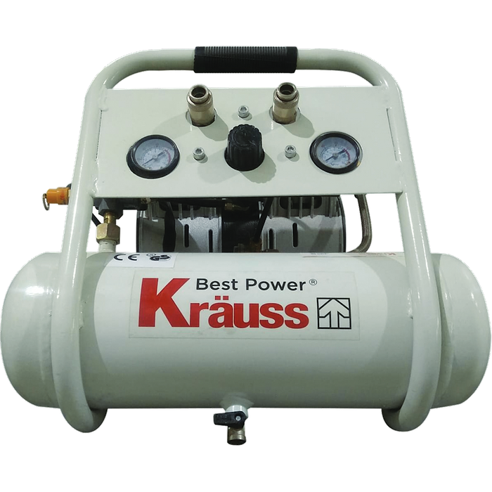 מדחס שקט ללא שמן 1 כס Krauss KR-1000S - אחריות עי היבואן הרשמי