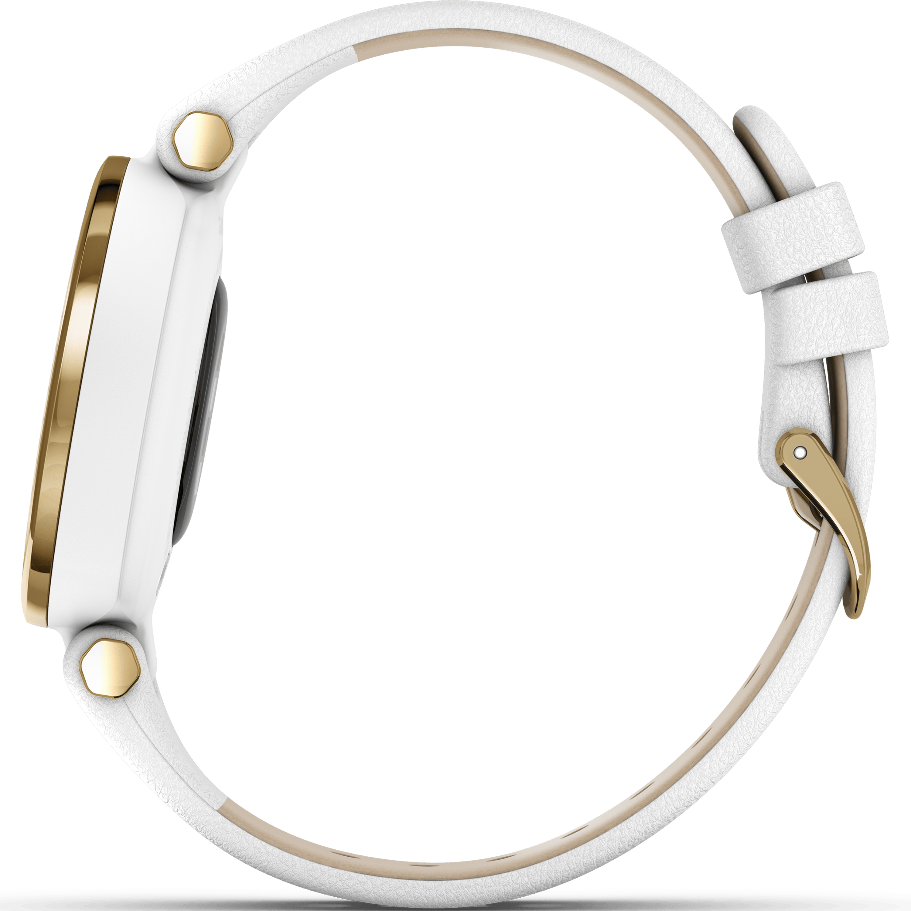 שעון ספורט חכם Garmin Lily Classic עם רצועת עור איטלקית - צבע לבן זהב שנתיים אחריות ע