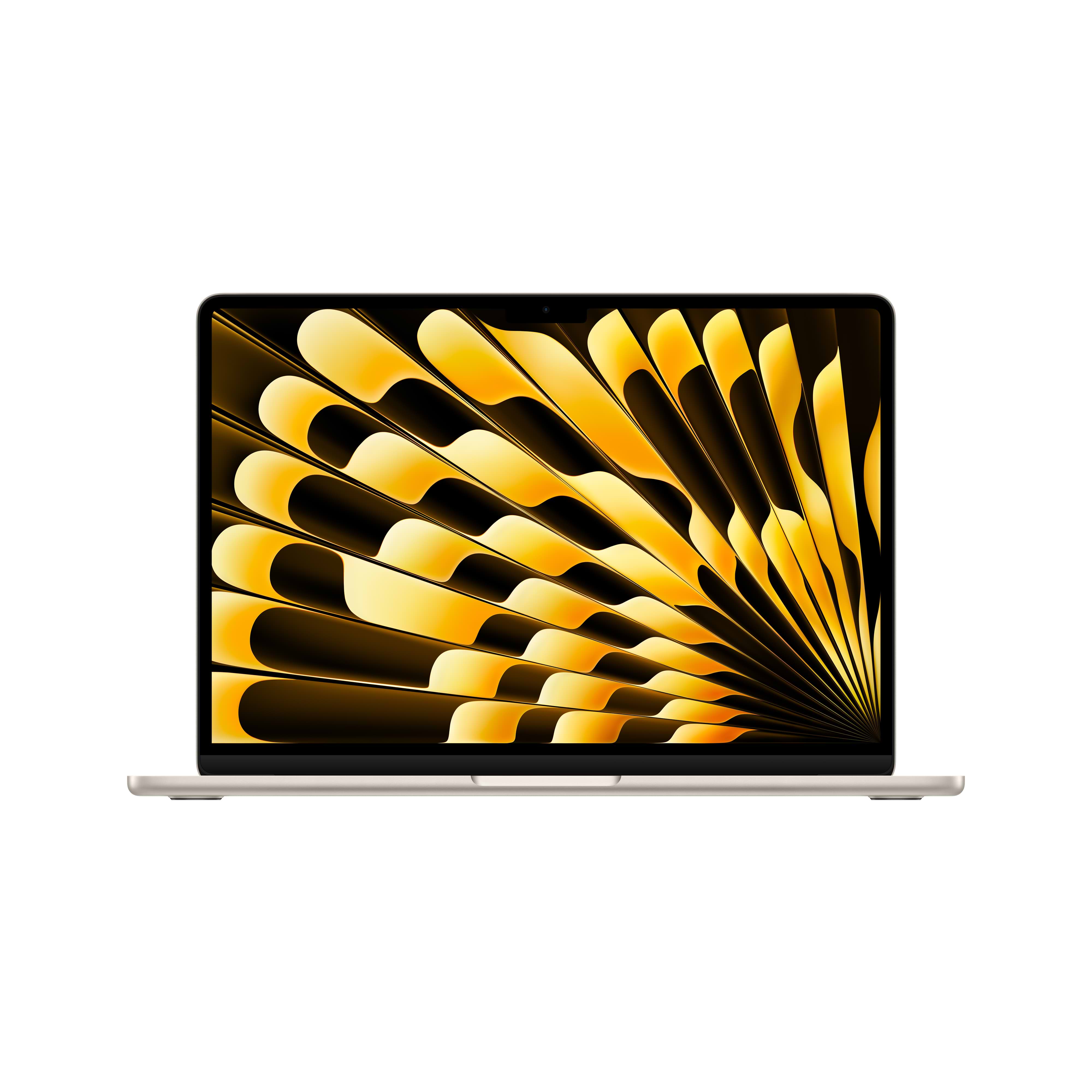 מחשב נייד Apple MacBook Air 13 - MRXT3HB/A M3 Chip 8-Core CPU 8-Core GPU 256GB SSD 8GB Unified Memory - צבע אור כוכבים שנה אחריות ע