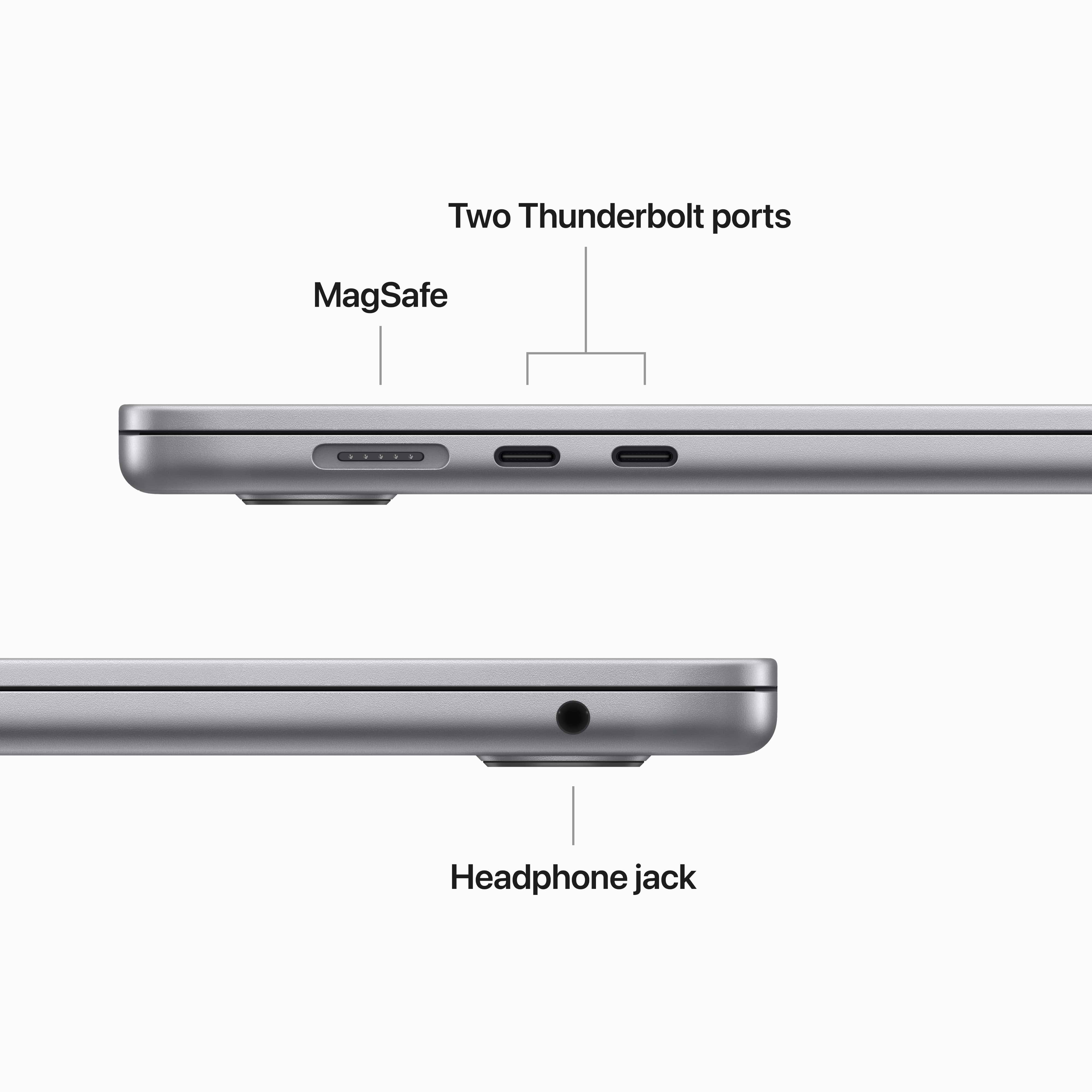 מחשב נייד - Apple MacBook Air 15 MQKQ3HB/A M2 chip with 8-core CPU and 10-core GPU 512GB - צבע אפור חלל שנה אחריות ע״י יבואן רשמי