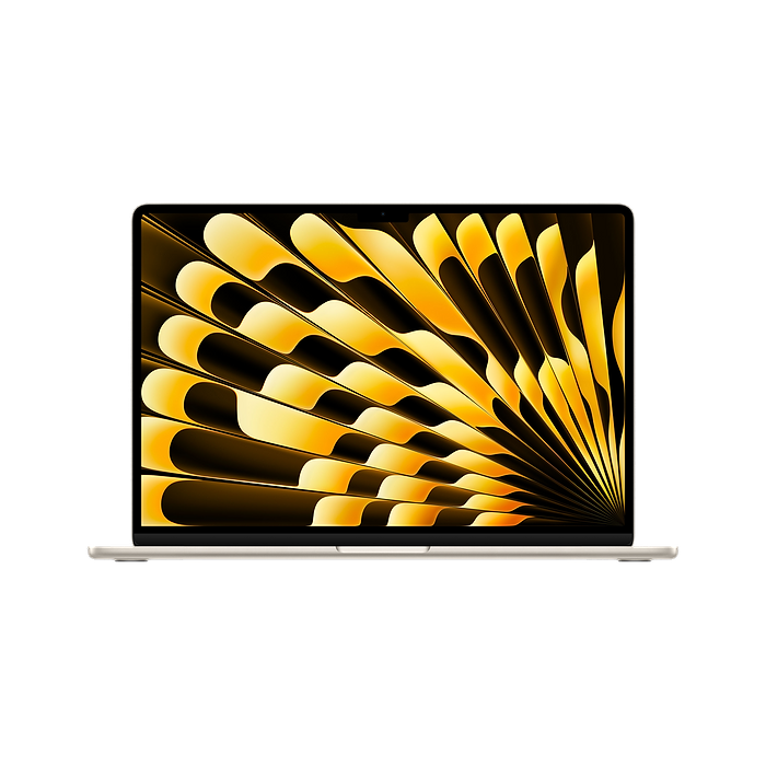 מחשב נייד - Apple MacBook Air 15 - MQKU3HB/A M2 chip with 8-core CPU and 10-core GPU 256GB - צבע אור כוכבים שנה אחריות ע״י יבואן רשמי