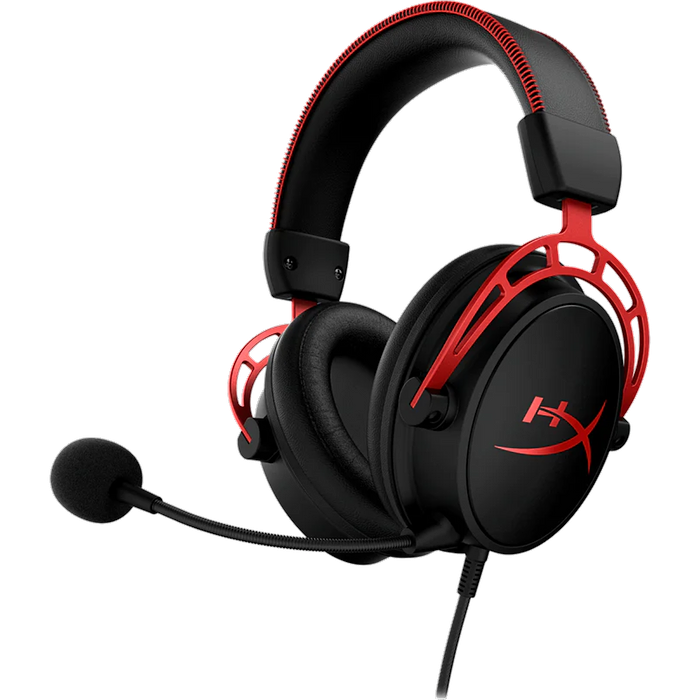 אוזניות גיימינג חוטיות HyperX Cloud Alpha - צבע שחור/אדום שנתיים אחריות עי היבואן הרשמי