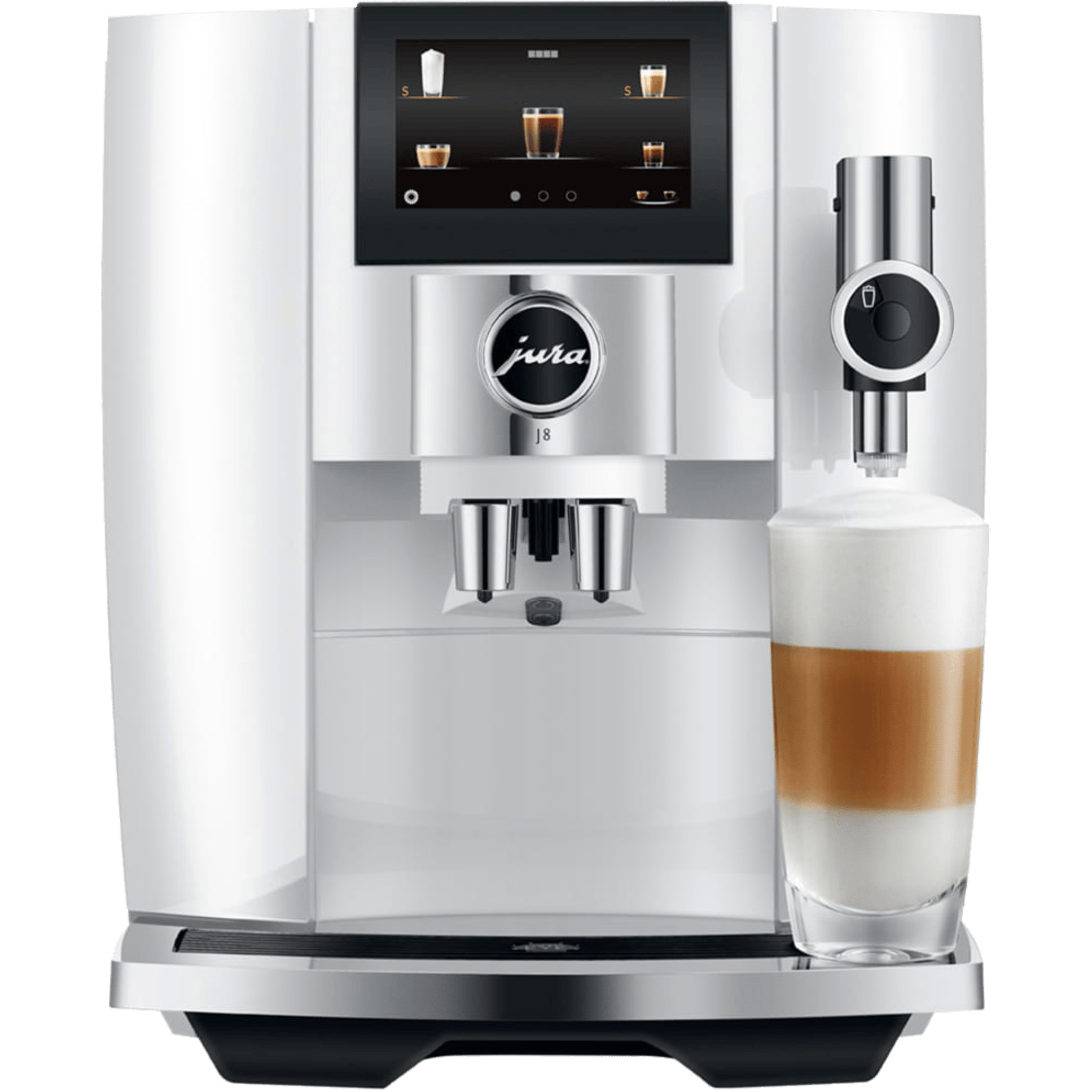 מכונת פולי קפה מדגם Jura J8 - צבע לבן אחריות לשנתיים ע
