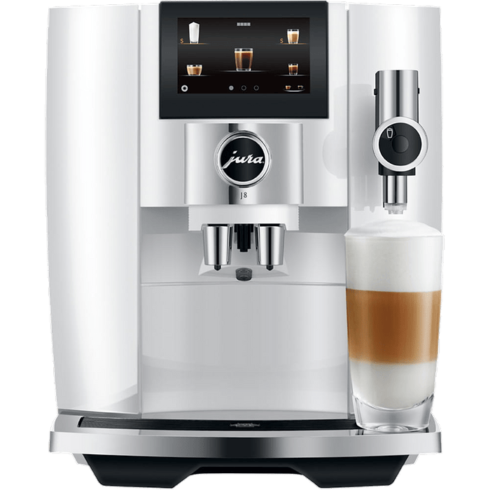 מכונת פולי קפה מדגם Jura J8 - צבע לבן אחריות לשנתיים עי היבואן הרשמי