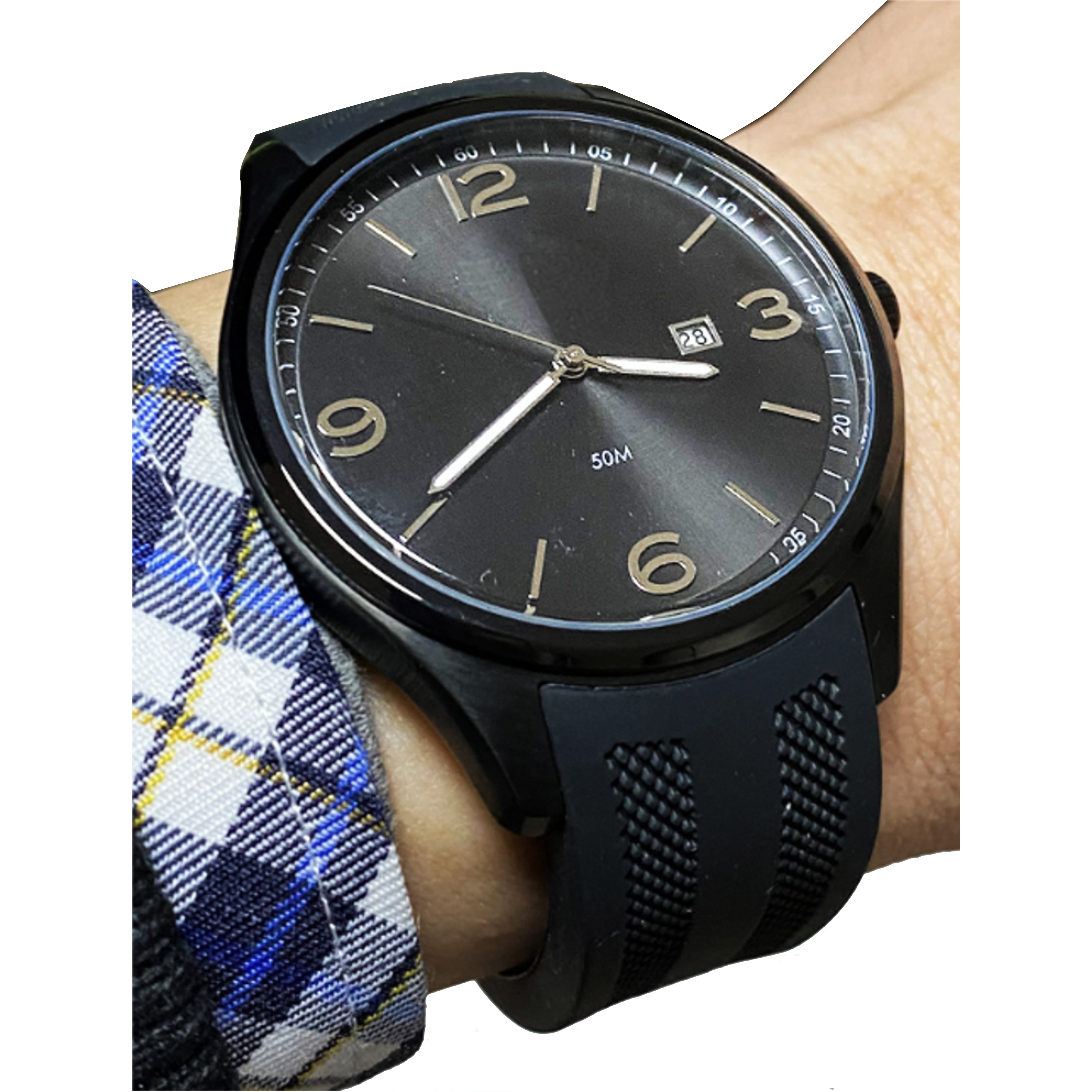 שעון יד לגבר COMTEX S7G-3 44mm - צבע שחור אחריות לשנה ע
