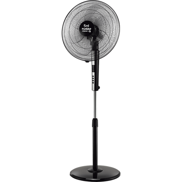 מאוורר עמוד כולל שלט  18 SOL SL-5309 - צבע שחור מט אחריות עי היבואן הרשמי 