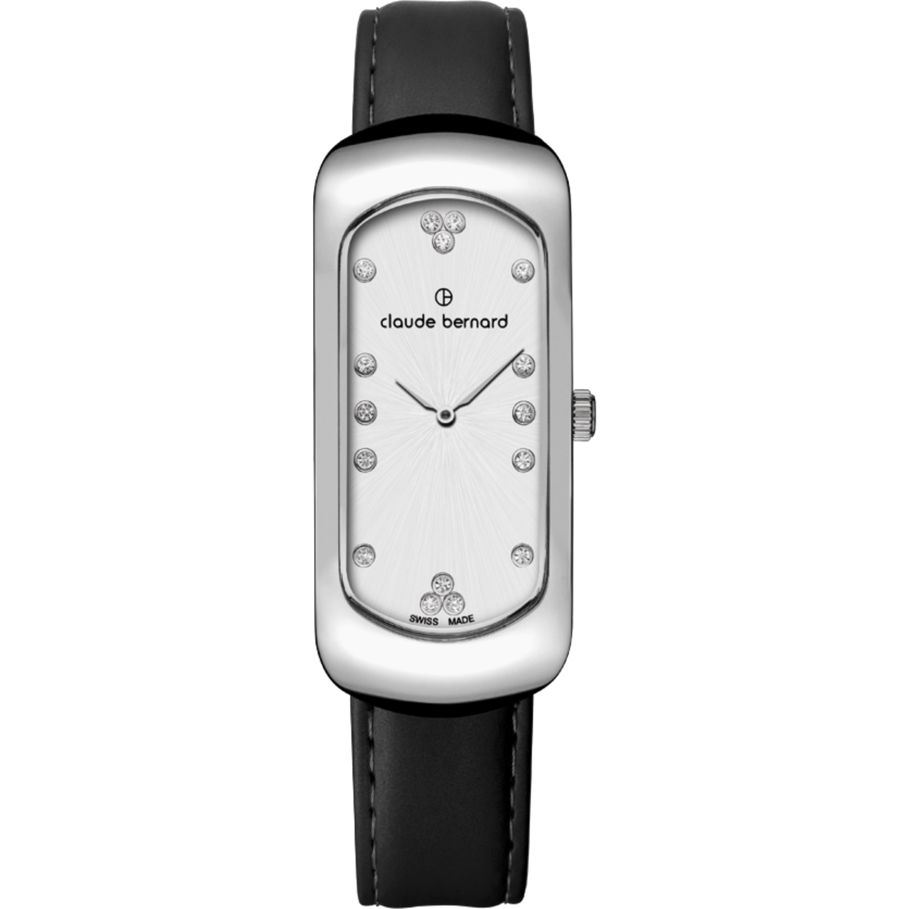 שעון יד לאישה Claude Bernard 20227 3 APN 20mm צבע שחור/ספיר קריסטל - אחריות לשנתיים