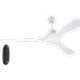 מאוורר תקרה עם שלט Westinghouse Jessica 52" DC IP44 - צבע לבן מט 15 שנות אחריות ע"י היבואן הרשמי 