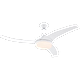 מאוורר תקרה עם שלט Westinghouse Valeria 52" LED CC 36W - צבע לבן מט 15 שנות אחריות ע"י היבואן הרשמי 