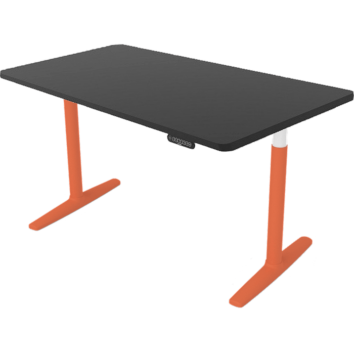 שולחן חשמלי מתכוונן באורך 140 ס''מ צבע שחור עם כתום Keisar Obol - חמש שנות אחריות עי היבואן הרשמי 