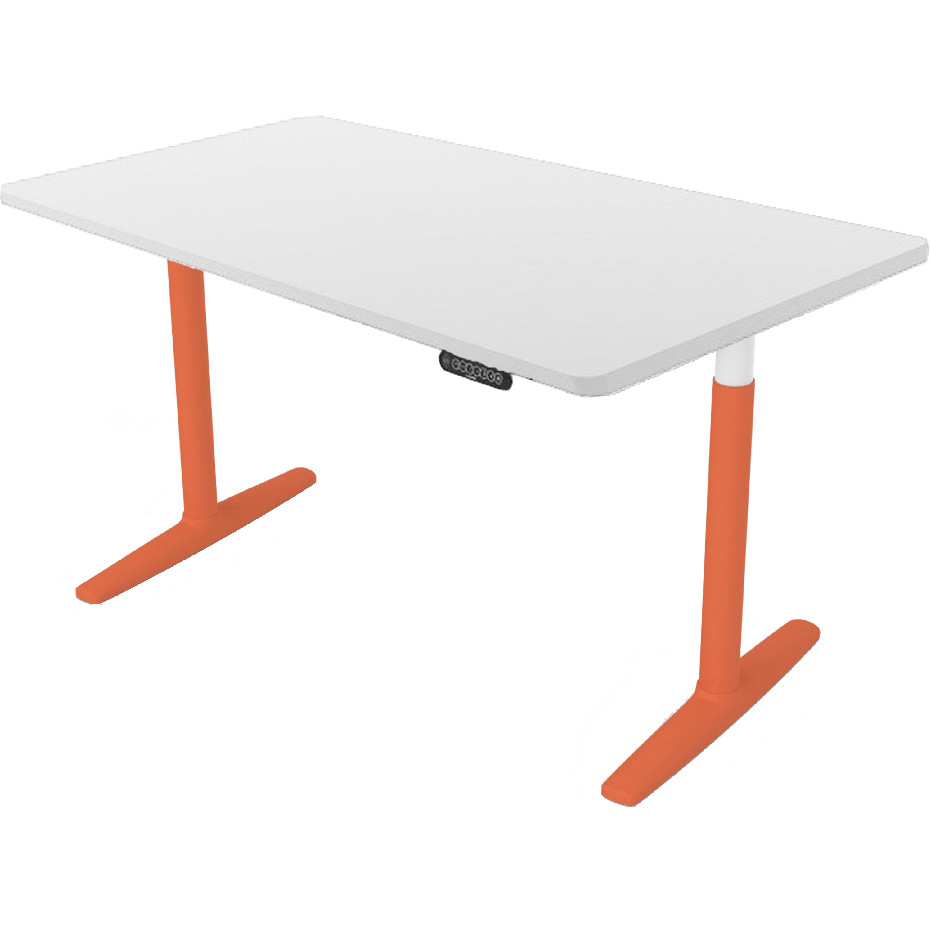 שולחן חשמלי מתכוונן באורך 160 ס''מ צבע לבן עם כתום Keisar Obol - חמש שנות אחריות ע