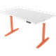 שולחן חשמלי מתכוונן באורך 160 ס''מ צבע לבן עם כתום Keisar Obol - חמש שנות אחריות ע"י היבואן הרשמי 