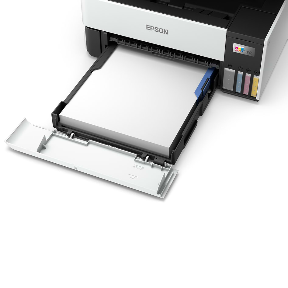 מדפסת אלחוטית 4 ב-1 Epson EcoTank L6490 Wi-Fi - צבע לבן שלוש שנות אחריות ע