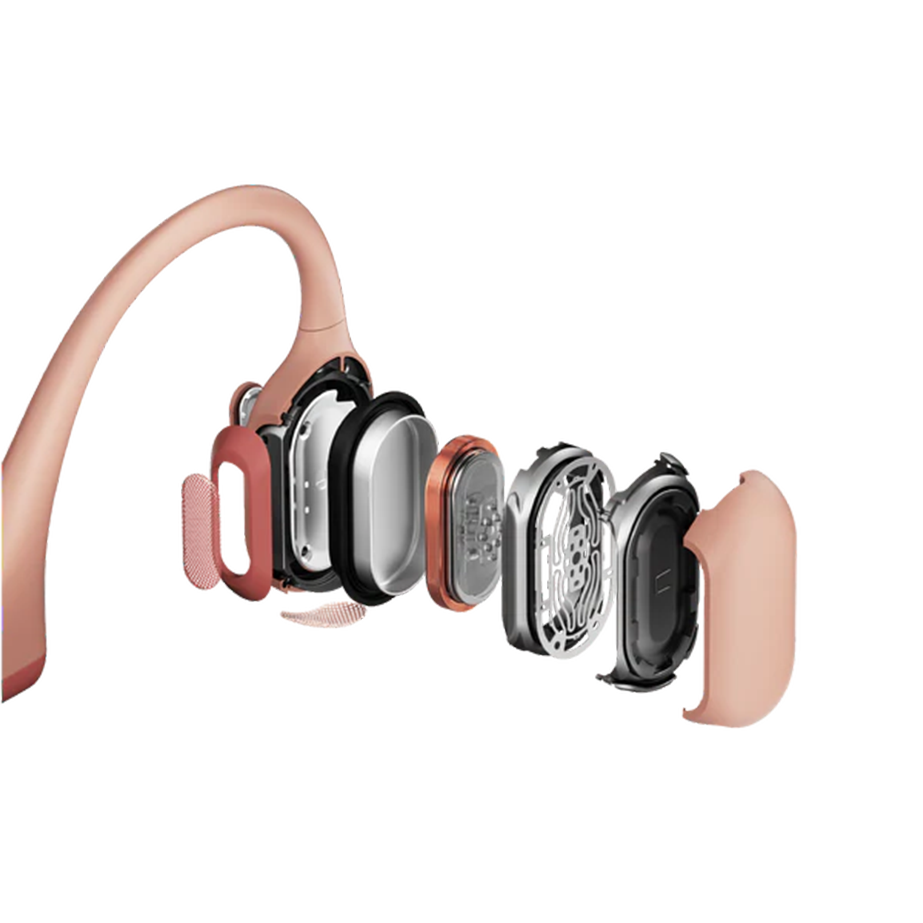 אוזניות עצם אלחוטיות Shockz OpenRun Pro IP55 - צבע ורוד שנתיים אחריות ע