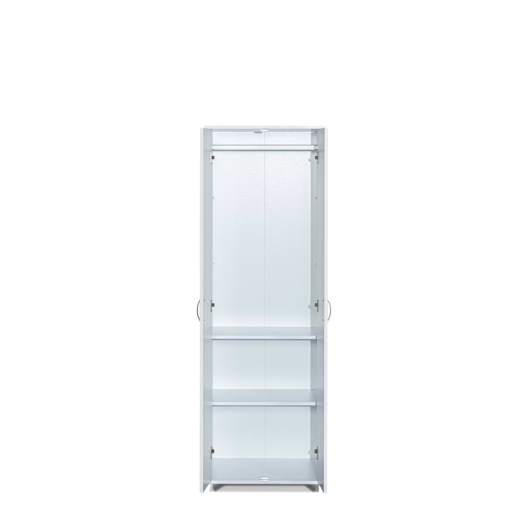 ארון 2 דלתות משולב תלייה יהב יראון לבן דגם YIRON