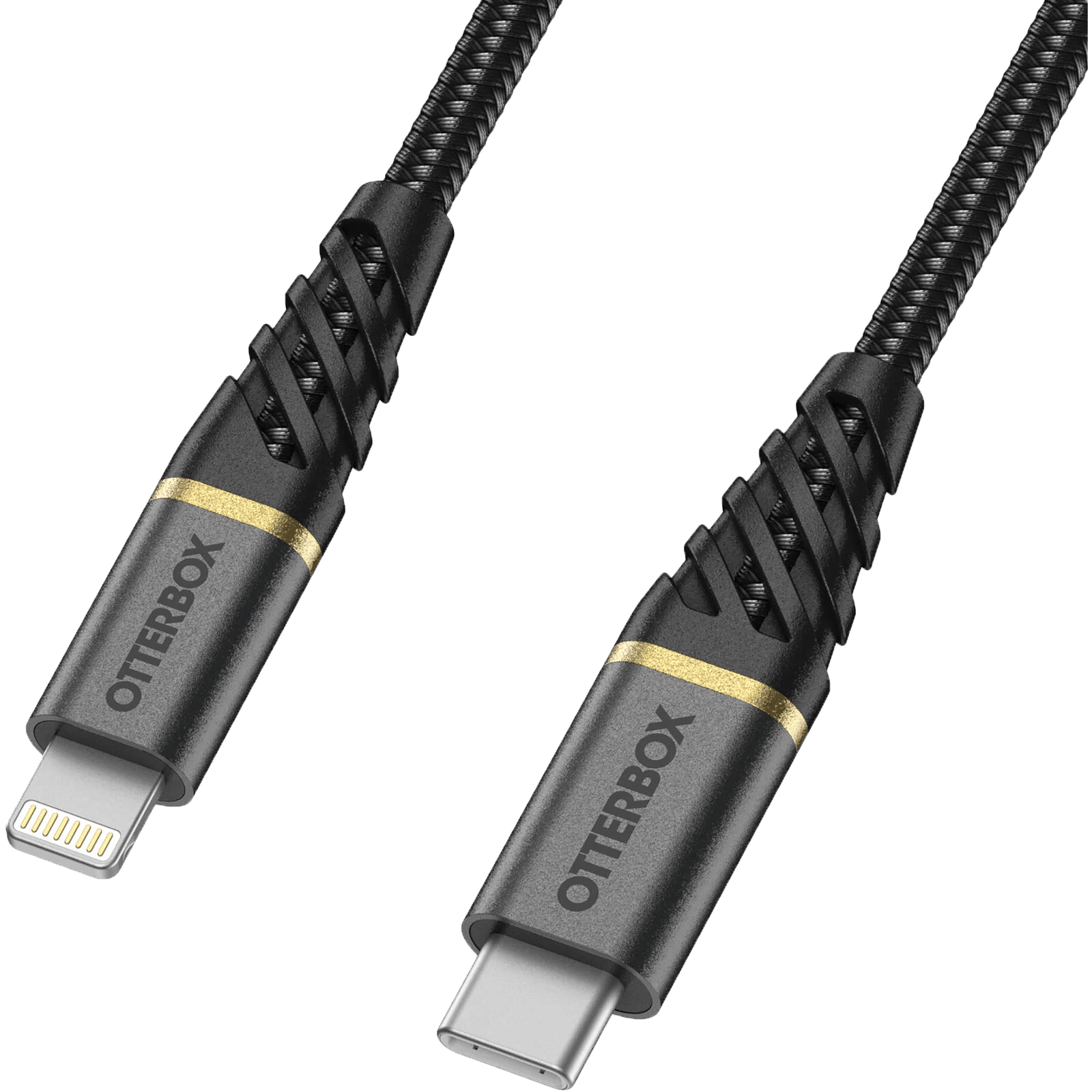 כבל Otterbox Premium USB C to Lightning PD 2m - צבע שחור שנה אחריות ע