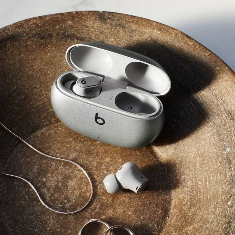 אוזניות אלחוטיות Beats Studio Buds+ True Wireless ANC - צבע כסוף שנה אחריות ע״י יבואן רשמי