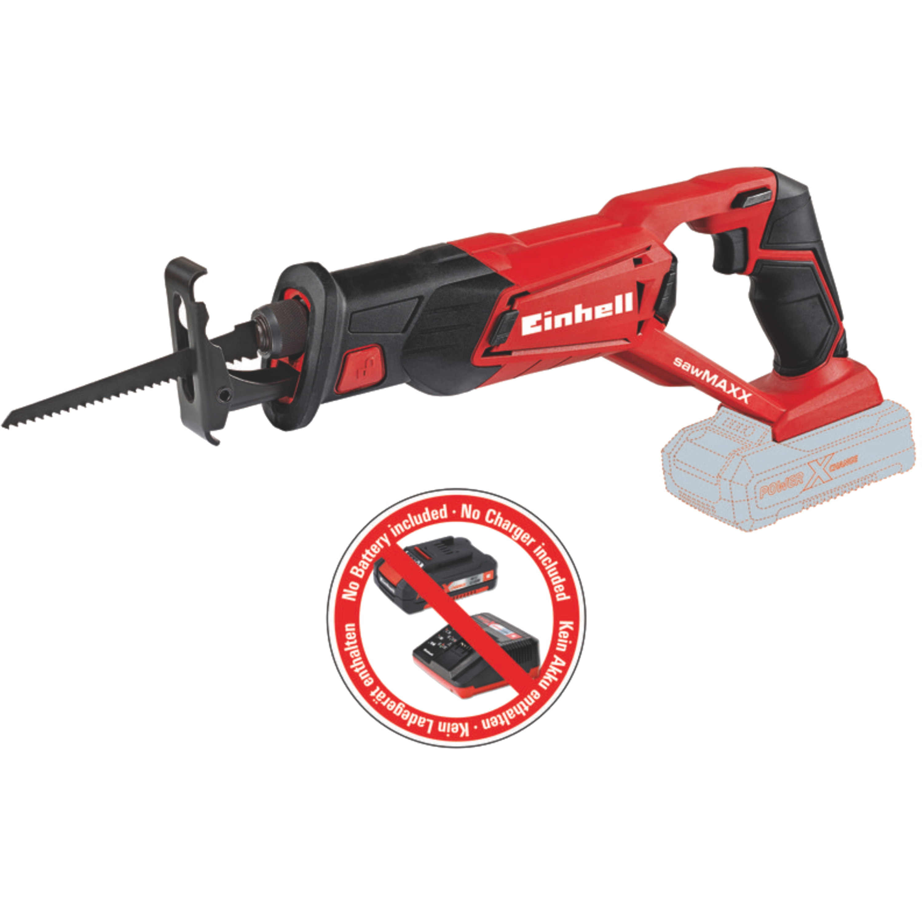 מסור חרב נטען  18V (גוף )  Einhell TE-AP 18 LI-SOLO – שנתיים אחריות  ע