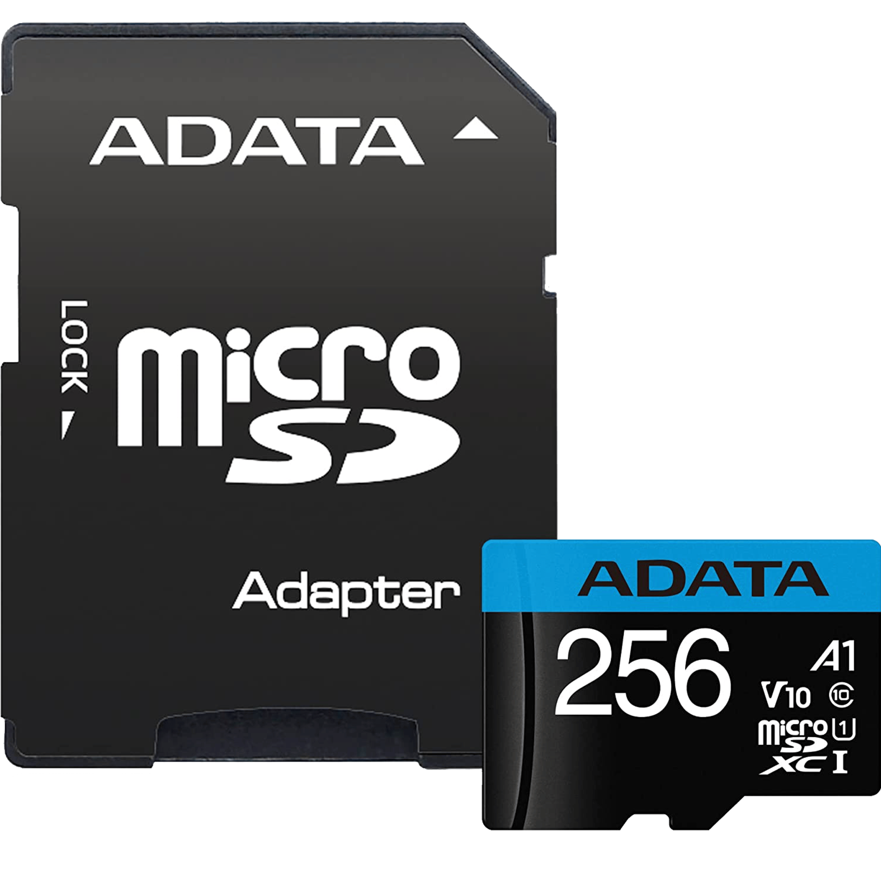 כרטיס זיכרון עם מתאם ADATA Premier microSDHC/SDXC UHS-I Class10 256GB - צבע שחור חמש שנות אחריות ע