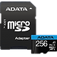 כרטיס זיכרון עם מתאם ADATA Premier microSDHC/SDXC UHS-I Class10 256GB - צבע שחור חמש שנות אחריות ע"י היבואן הרשמי