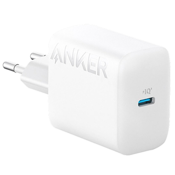 מטען קיר Anker 312 20W PowerIQ USB-C - צבע לבן שנה אחריות עי היבואן הרשמי
