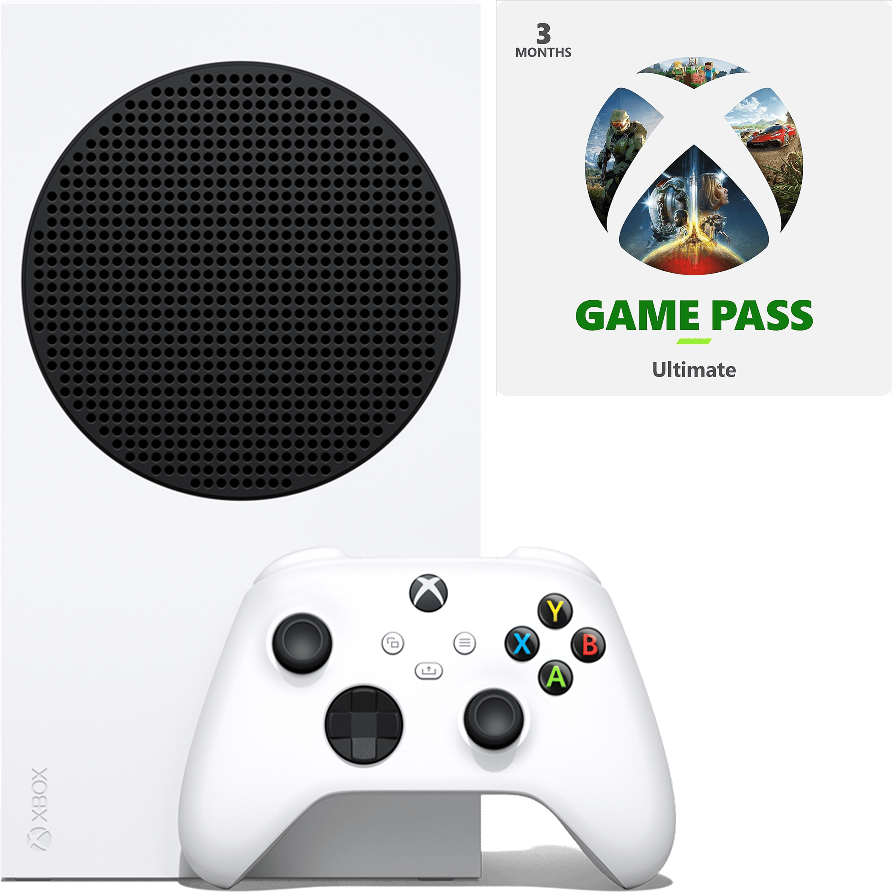 קונסולה Xbox Series S 512gb כולל מנוי Game Pass Ultimate לשלושה חודשים צבע לבן שנתיים אחריות ע