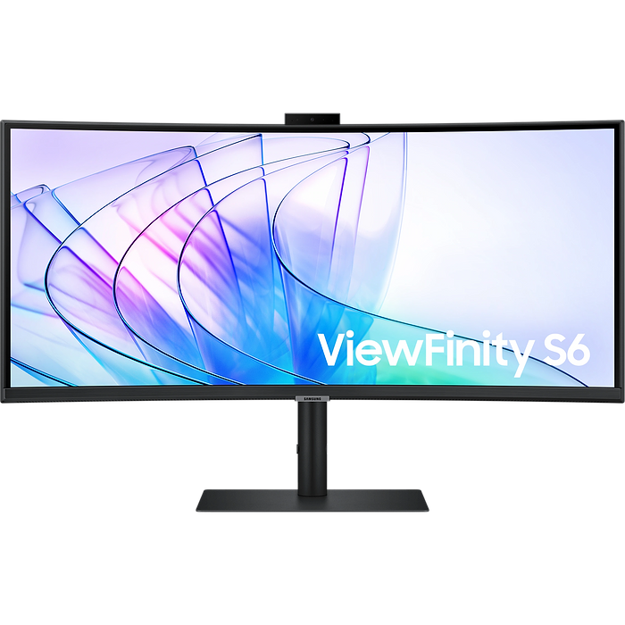 מסך מחשב עם רמקולים ומצלמה מובנית 34'' Samsung ViewFinity S6 S34C650VAM FreeSync VA UWQHD 100Hz - צבע שחור שלוש שנות אחריות עי היבואן הרשמי