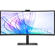 מסך מחשב עם רמקולים ומצלמה מובנית 34'' Samsung ViewFinity S6 S34C650VAM FreeSync VA UWQHD 100Hz - צבע שחור שלוש שנות אחריות ע"י היבואן הרשמי