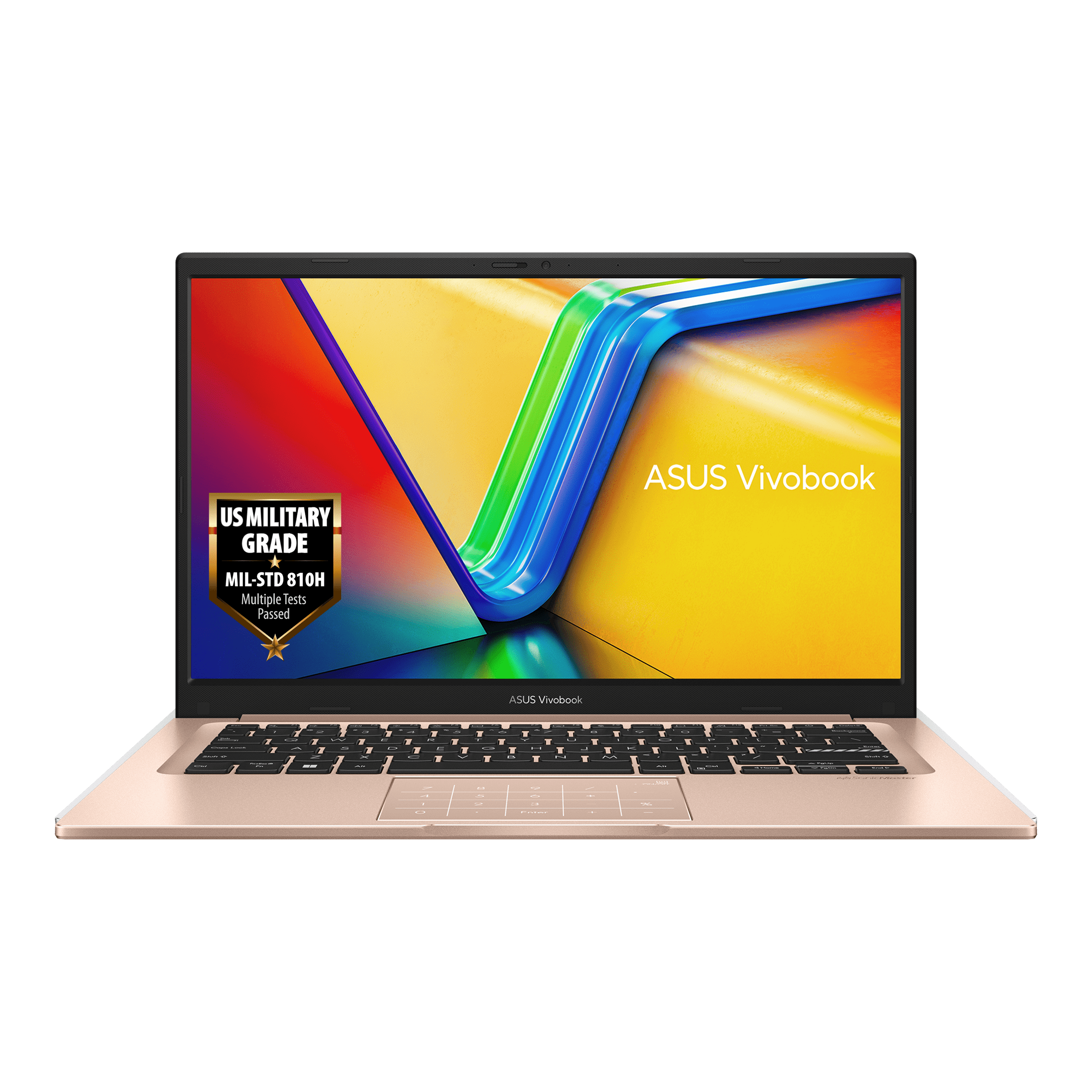 מחשב נייד Asus VivoBook 14 X1404ZA-NK091W - Core i7-1255U 512GB SSD 16GB RAM Windows 11 - צבע ורוד זהב שנה אחריות ע