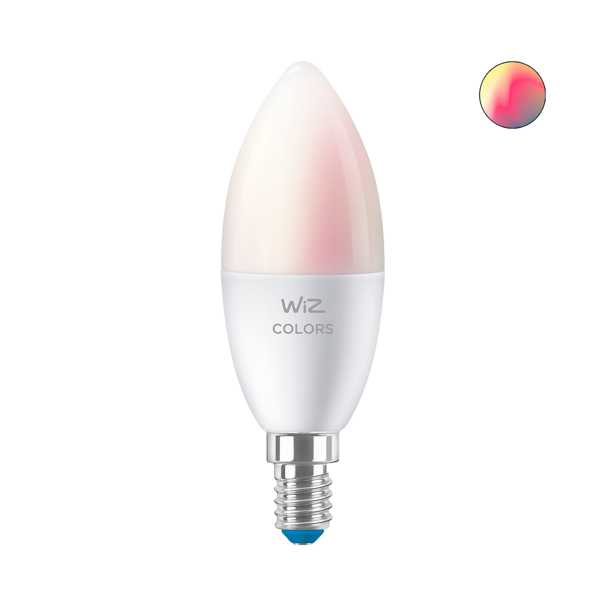 נורת נר חכמה Wiz Wi-Fi BLE 40W RGB 1PF/6 - צבע לבן שנתיים אחריות ע