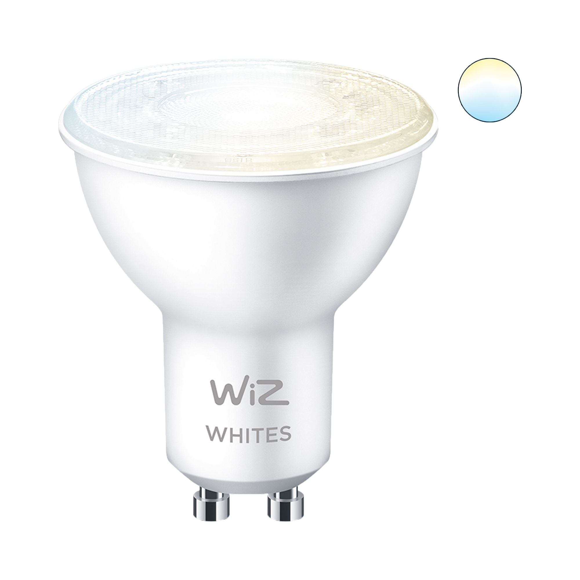 נורת ספוט דקרויקה לד חכמה Wiz Wi-Fi BLE 50W GU10 TW 1PF/6  - צבע לבן שנתיים אחריות ע