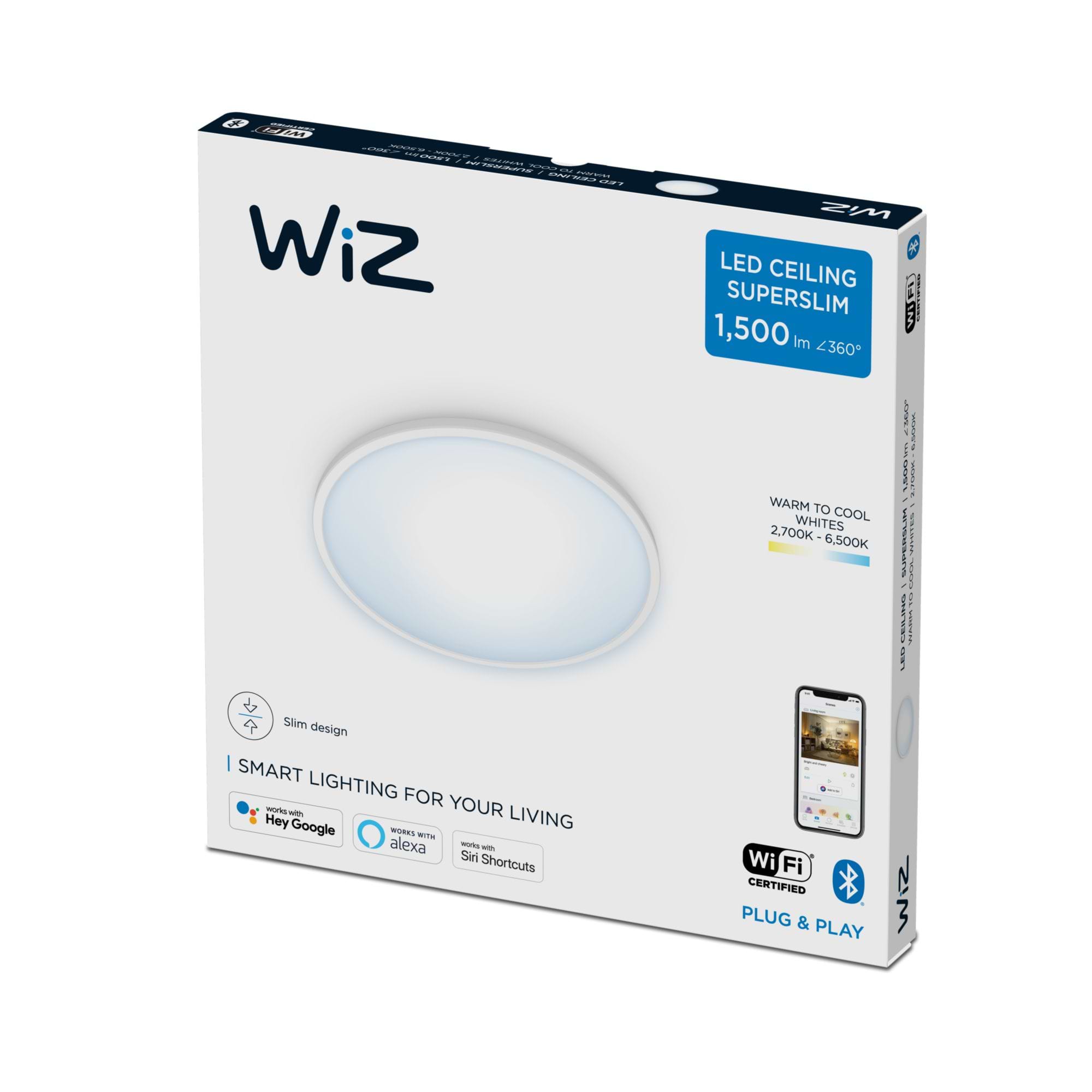  צמוד תקרה חכם Wiz SuperSlim WiZ Ceiling 14W W RD TW - צבע לבן שנתיים אחריות ע