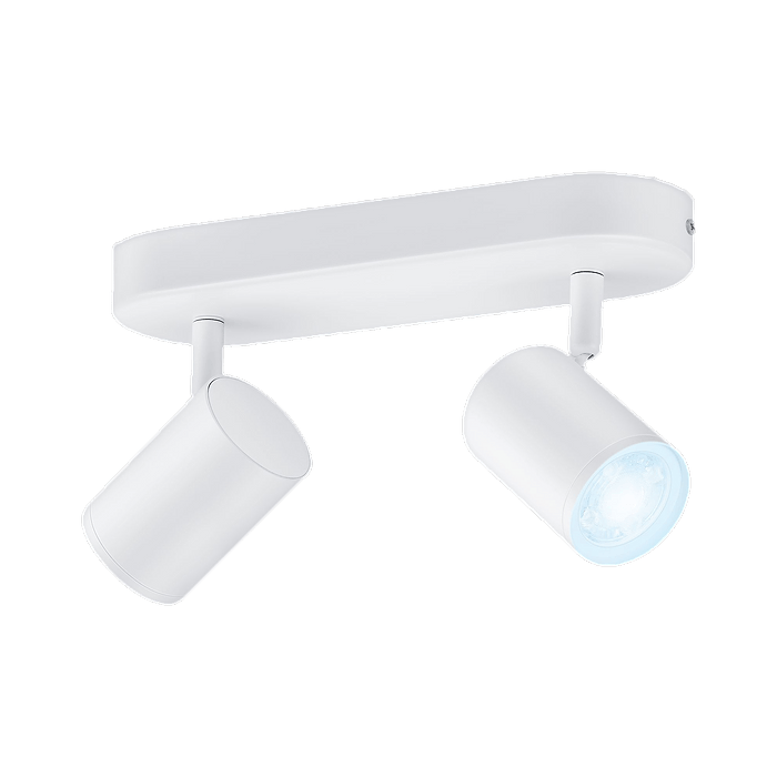 גוף תאורה כפול חכם Wiz IMAGEO WiZ Spots 2x5W W TW - צבע לבן שנתיים אחריות עי היבואן הרשמי
