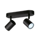 גוף תאורה כפול חכם Wiz IMAGEO WiZ Spots 2x5W B TW - צבע שחור שנתיים אחריות ע"י היבואן הרשמי