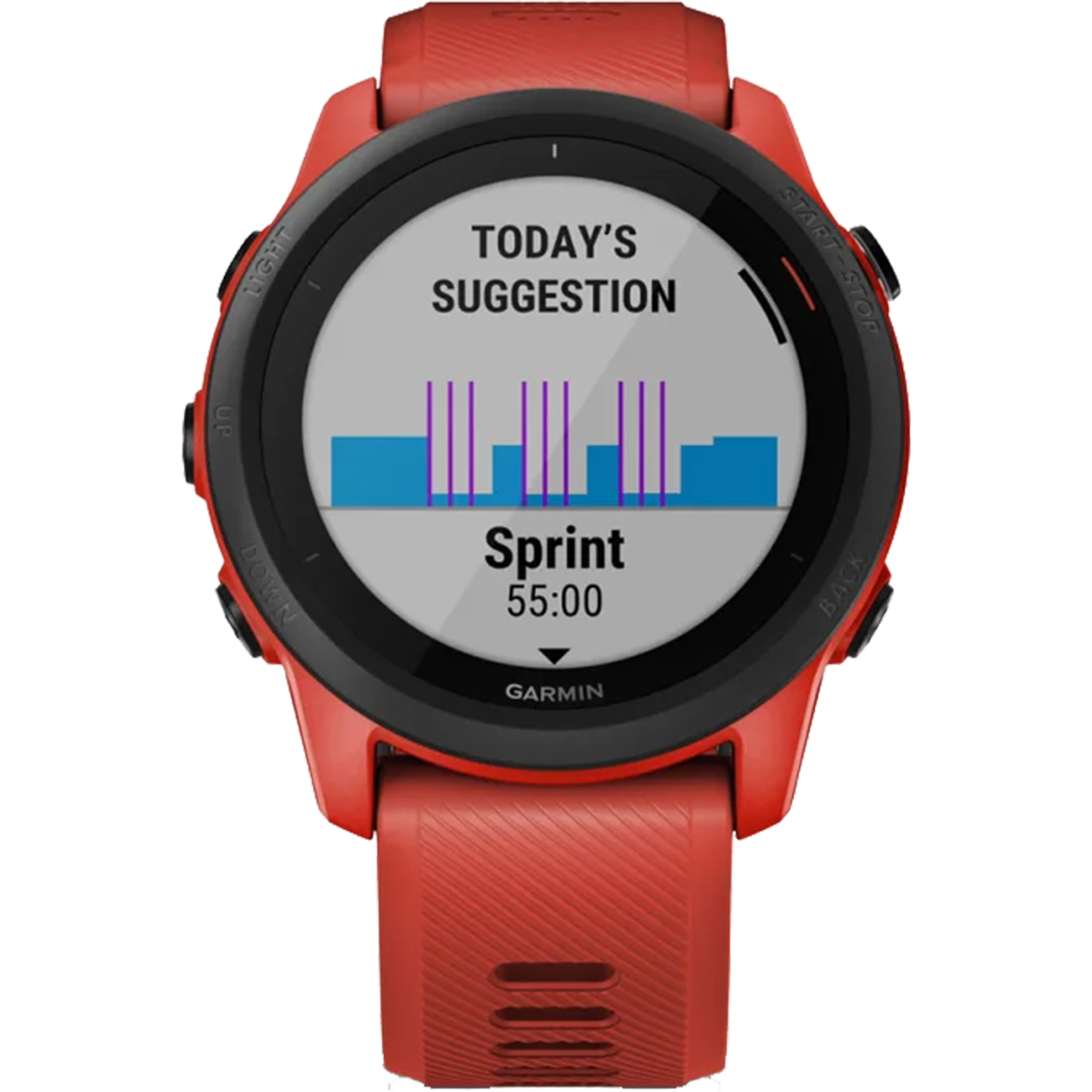שעון ספורט חכם Garmin Forerunner 745 44mm GPS - צבע אדום שנתיים אחריות ע