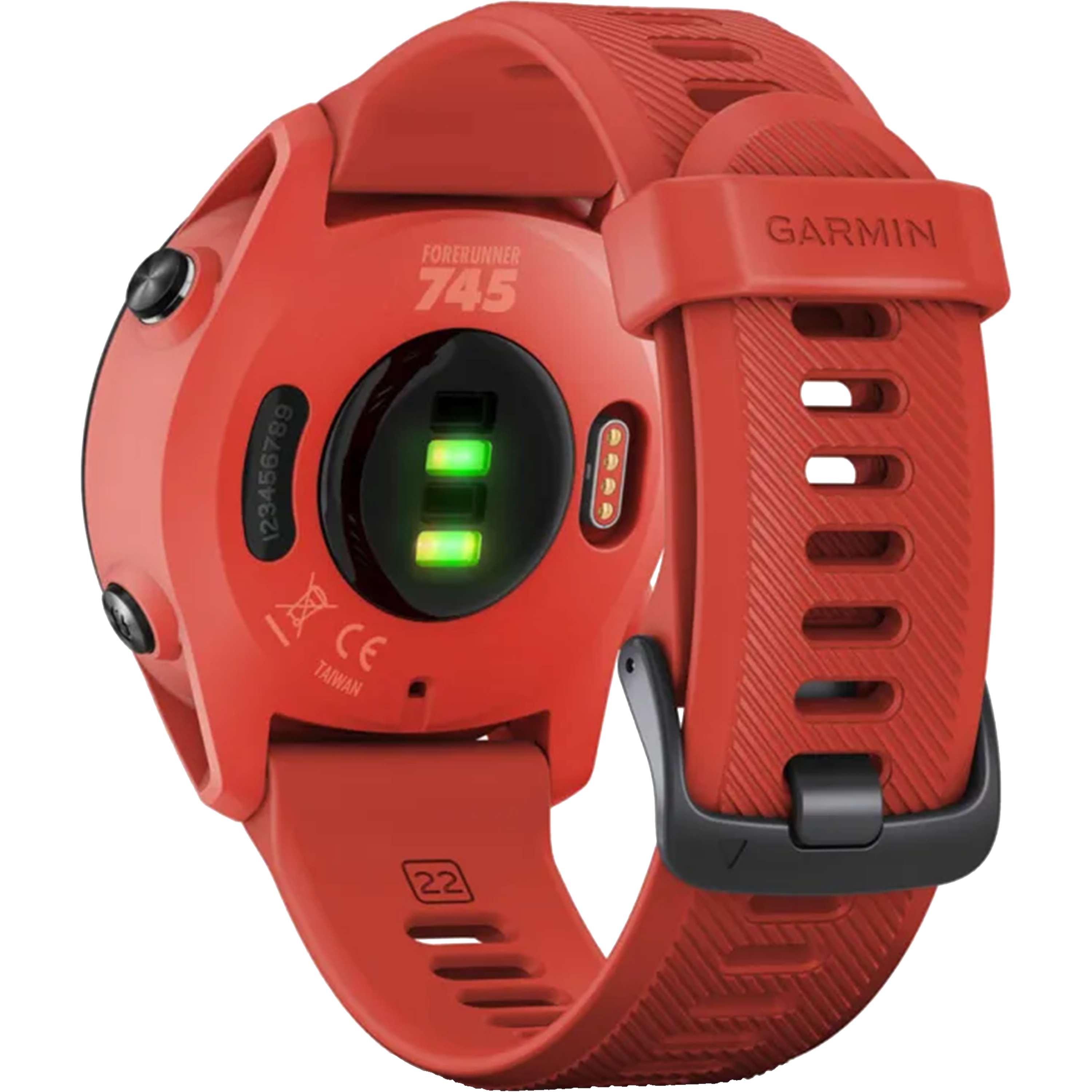 שעון ספורט חכם Garmin Forerunner 745 44mm GPS - צבע אדום שנתיים אחריות ע