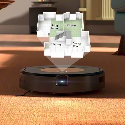 שואב אבק רובוטי שוטף iRobot j9+ Roomba Combo - צבע שחור שנה אחריות ע"י היבואן הרשמי 
