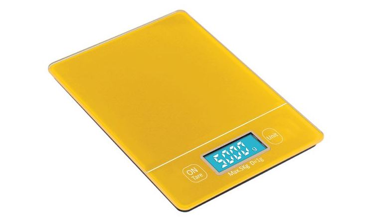 משקל מטבח 201 מסך מגע מואר OMEGA - צבע צהוב