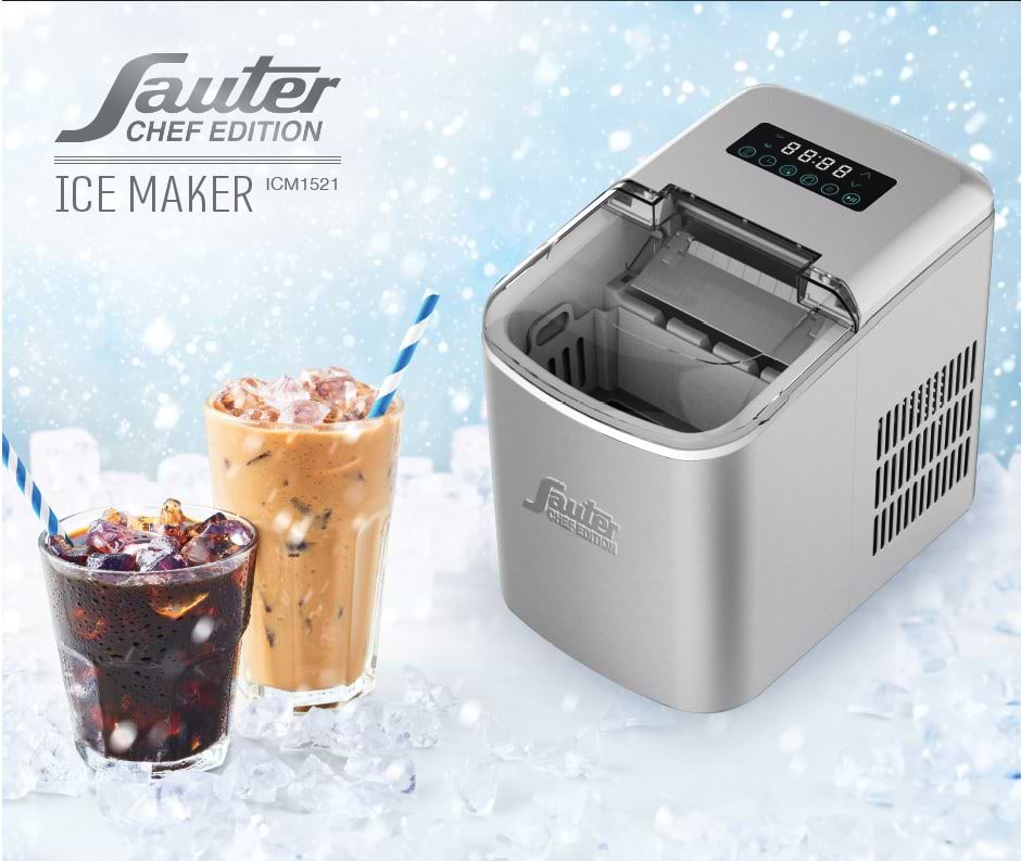 מכונת קרח דיגיטלית נירוסטה Sauter ICM1521 - אחריות ע"י היבואן הרשמי