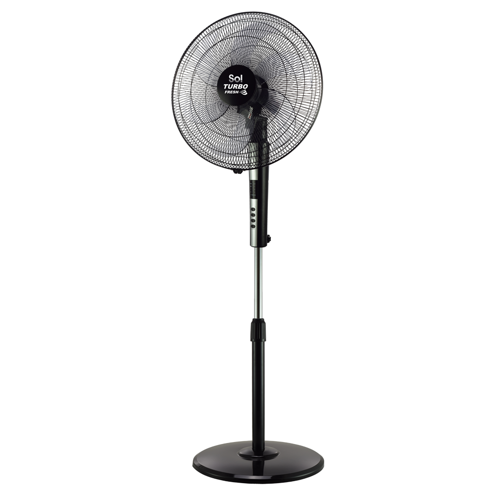מאוורר עמוד כולל שלט  18" SOL SL-5309 - צבע שחור מט אחריות ע"י היבואן הרשמי 