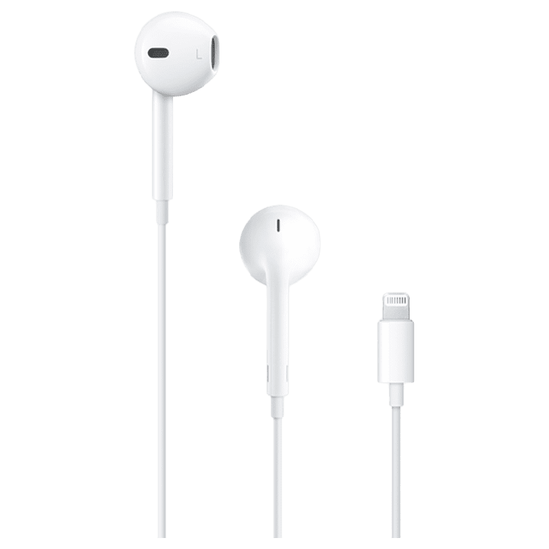 Apple Earpods In-Ear Earphones with Mic (With Lighting Connector, MMTN2ZM/A, White) 