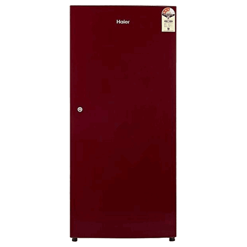 Haier 195 Litres 3 Star Direct Cool Single Door Refrigerator (Stabilizer Free Operation, HRD-1953CCR-E, Red Brushline)
