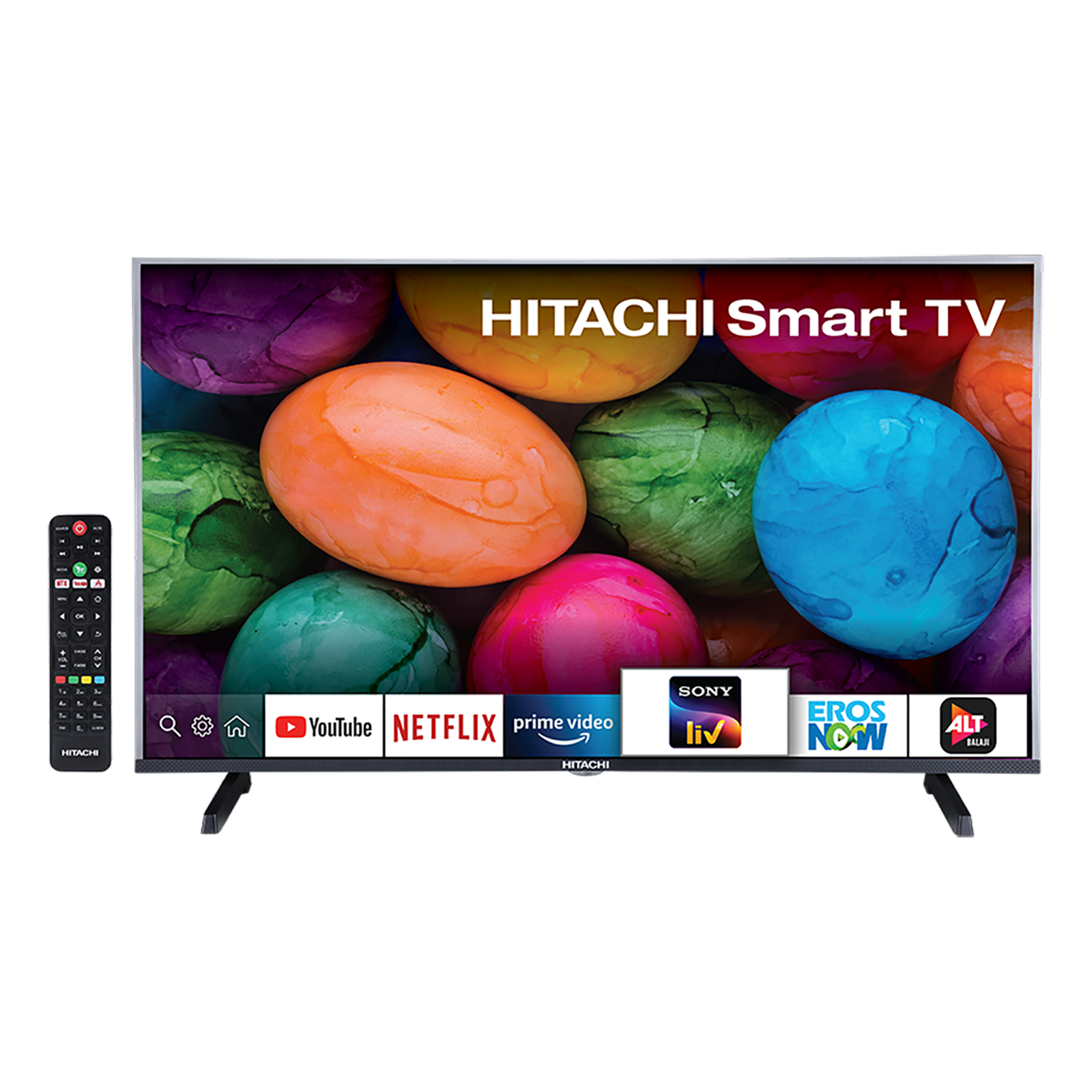 Croma Retail - Hitachi 100cm (39.5 Inch) Full HD LED Android Smart TV (3 Years Warranty, LD40VRS02F, Black)