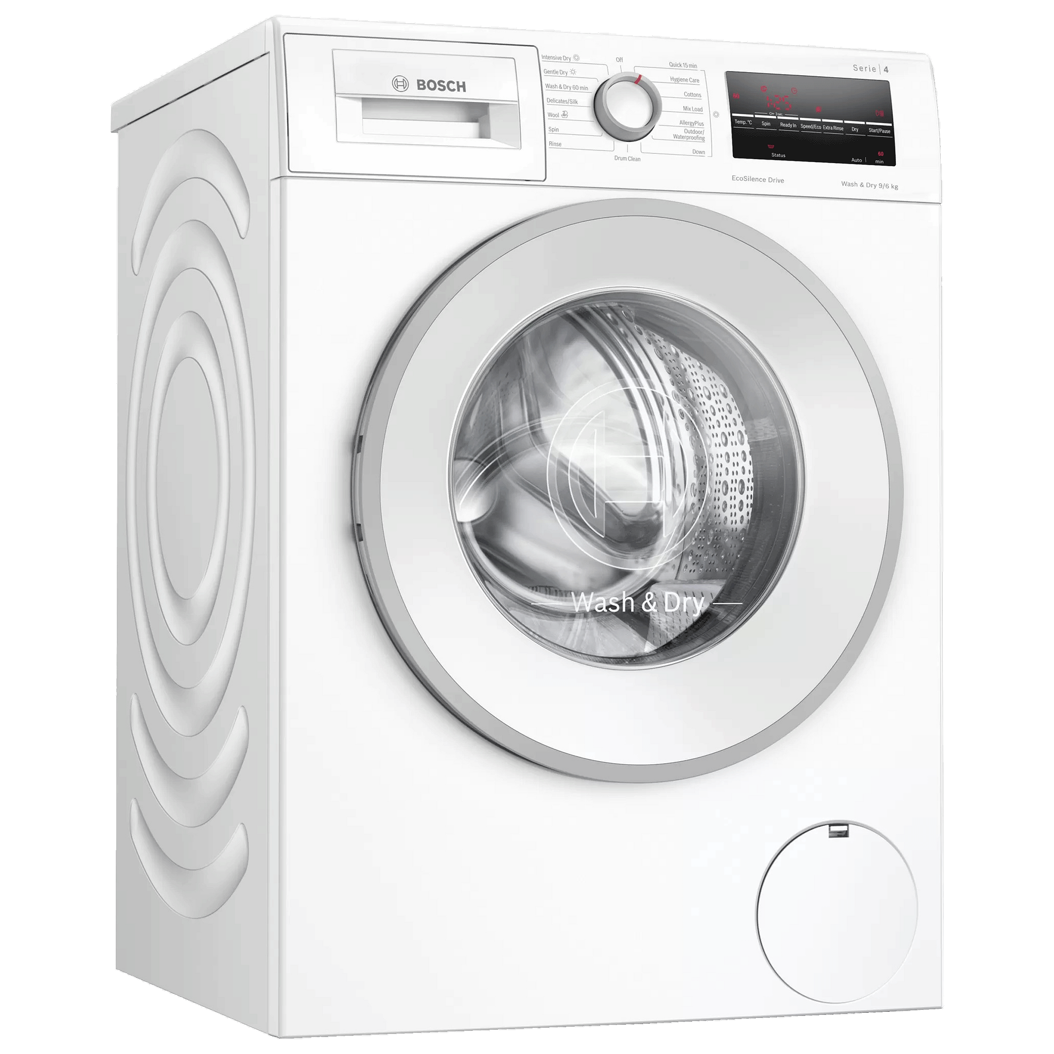 BOSCH Serie 6 9 kg/6 kg 5 Star Fully Automatic Front Load Washer Dryer Combo (VarioInverter, WNA14400IN, White)_1