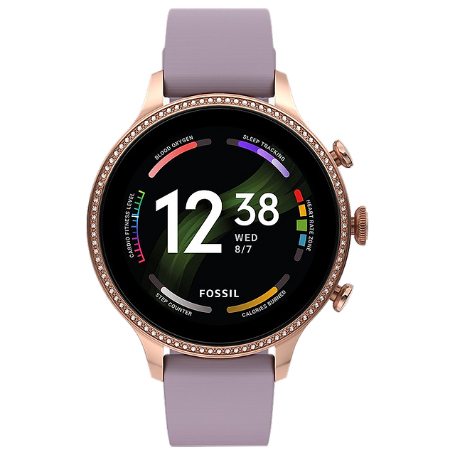 Buy Fossil Gen 6 Smart Watch (GPS+Wi-Fi+Blutooth, ) (Control Smart  Home Devices, FTW6080, Gold/Purple, Silicone Strap) Online - Croma