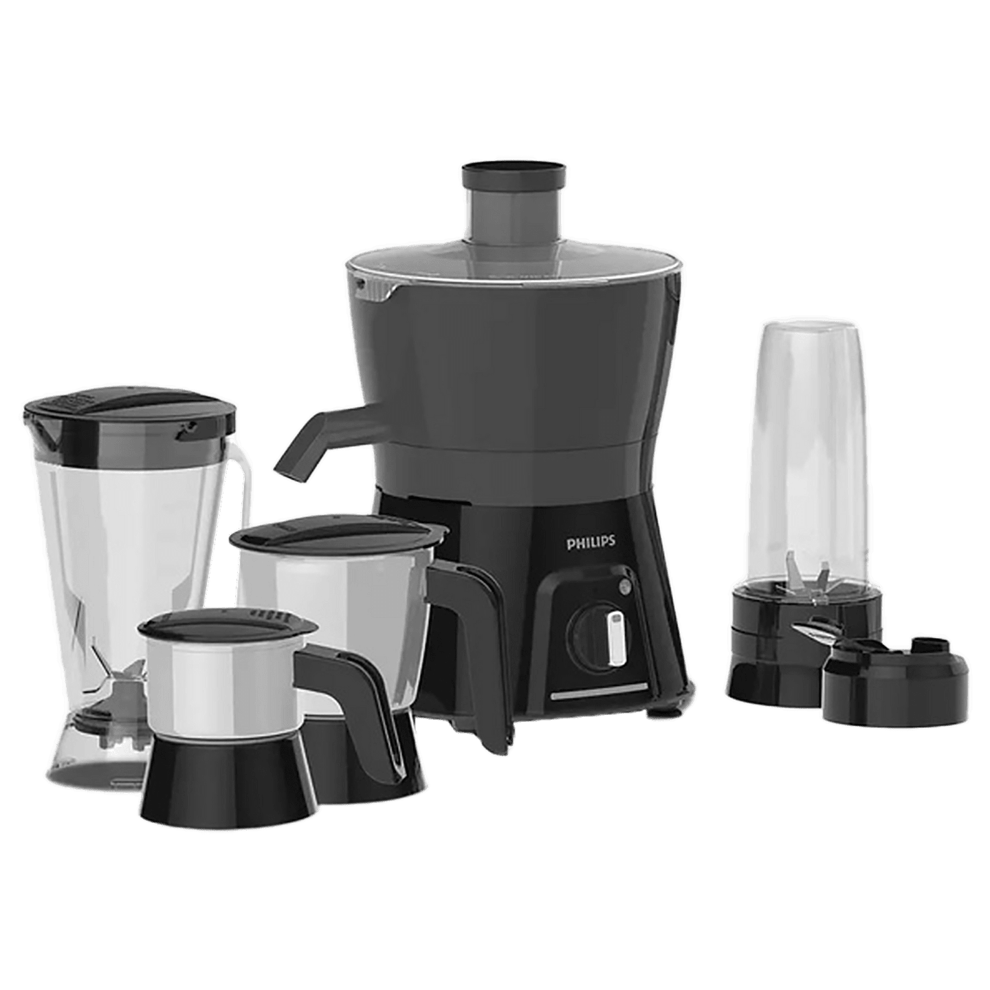 Philips Viva Collection 600 Watts 3 Jars Juicer (Blend And Carry Sipper, Hl7580/00, Black)