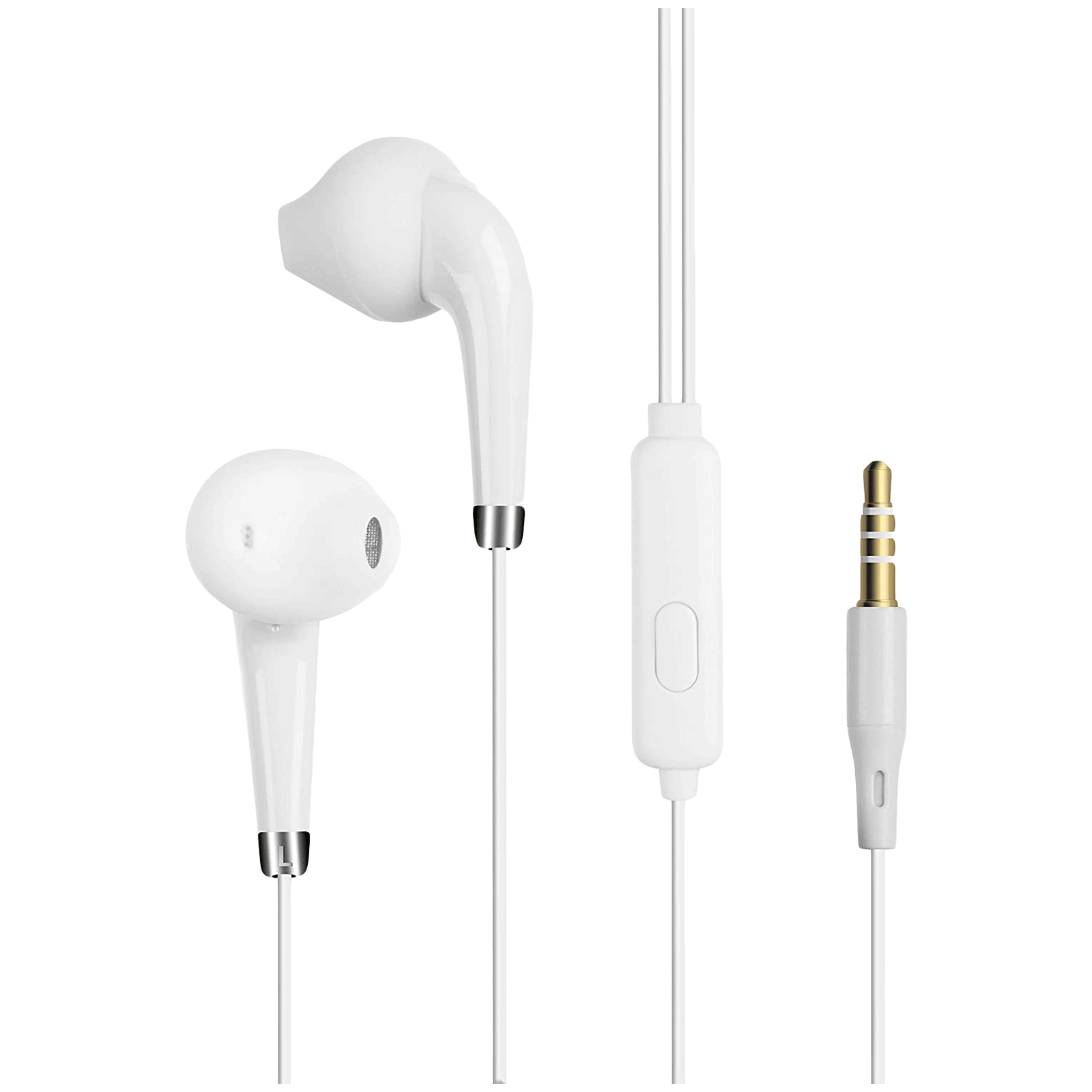 ZEBRONICS ZEB-CALYX In-Ear Wired Earphone with Mic (Neodymium Magnet Driver, White)
