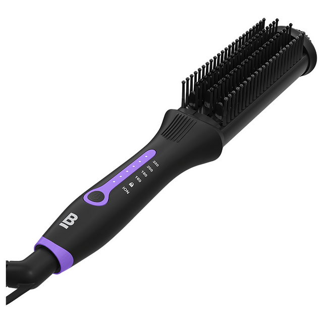 Buy BBlunt Pro Insta Corded Straightener Brush (Ceramic Coated Bristles,  Black & Purple) Online - Croma