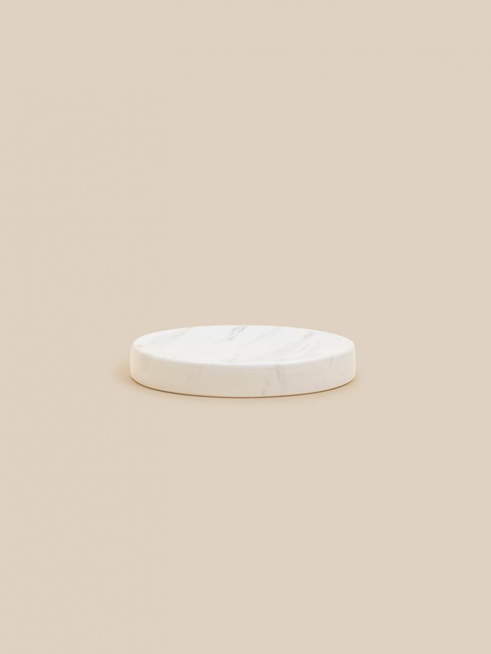 כלי לסבון קרמיקה לבנה 13.3X9.8X2.1 ס”מ