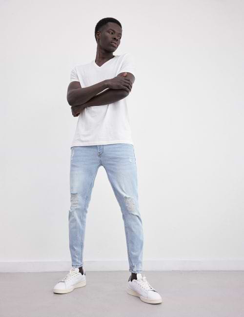 ג’ינס DANIEL Super Skinny עם קרעים